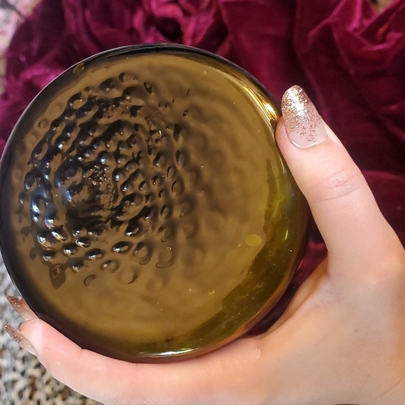 Antique Olive Green Glass Floor vase - Picture 4 of 14